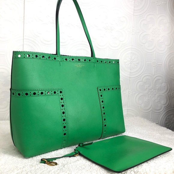 Tory Burch Handbags - 🌸FLASH⬇️🌸Tory Burch Leather Green Tote Set